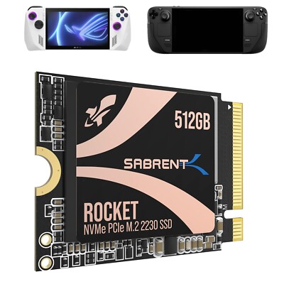 SABRENT Rocket 2230 NVMe 4.0 512GB High Performance PCIe 4.0 M.2 2230 SSD