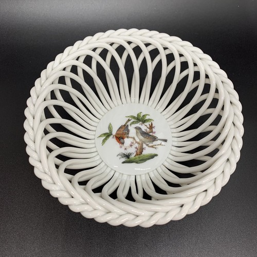 HEREND チューリン Herend Hungary Rothschild Bird Porcelain 7376 Handpainted Basket