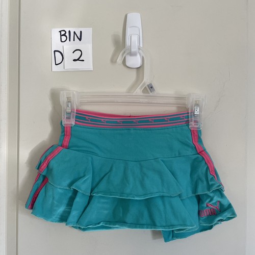 Puma Teal Green Pink Stripe Skirt Skorts baby girls' size 2T