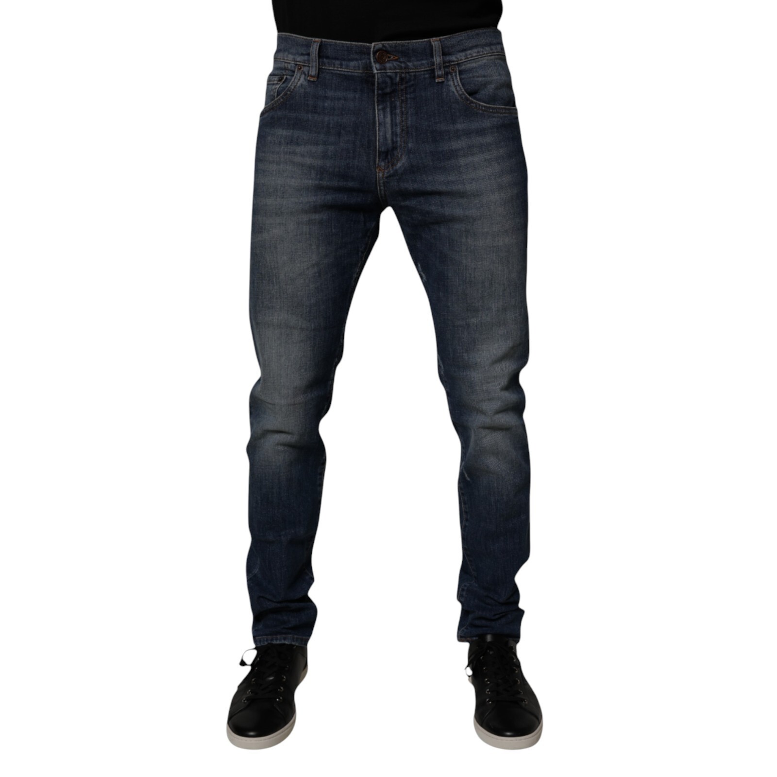 DOLCE & GABBANA スキニーデニム 48 DOLCE & GABBANA Jeans Blue Wash Cotton Regular Denim IT48