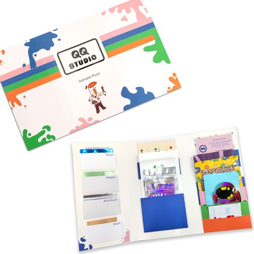 QQ Studio Sample Pack Folder Custom Printing Mylar Style Size Packaging