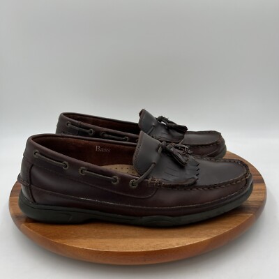 Size 11 G.H. Bass Clark Mens Brown Leather Kiltie Tassel Loafer Shoes