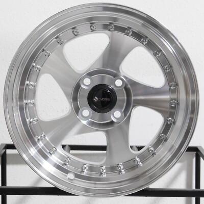 4-New 15'' Vors VR2 Wheels 15x8 4x100 20 Silver Rims 73.1