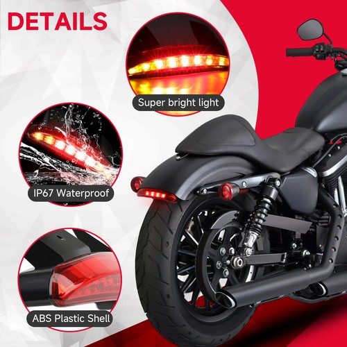 Motorcycle LED Fender Brake Stop Tail Lights For Harley Sportster