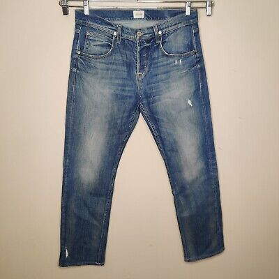 Hudson Byron Jeans Straight Size 34 Button Fly 30.5'' Inseam Medium Wash
