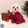 Fitwarm Turtleneck Fleece Dog Sweater Pajamas, Warm Winter Dog Clothes for Small Dogs Boy Girl, Fuzzy Pet Onesie with Feet, Red, XXL