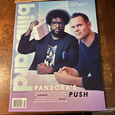 Billboard Magazine January 28 2017 Time Westergren Pandora Brand New Ships Fast