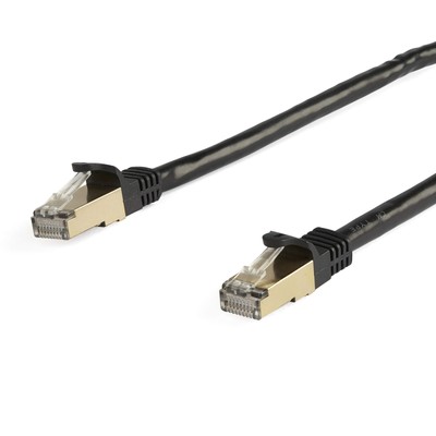 StarTech.com 2ft CAT6 Ethernet Cable - Black CAT 6 Gigabit Ethernet Wire -650MHz