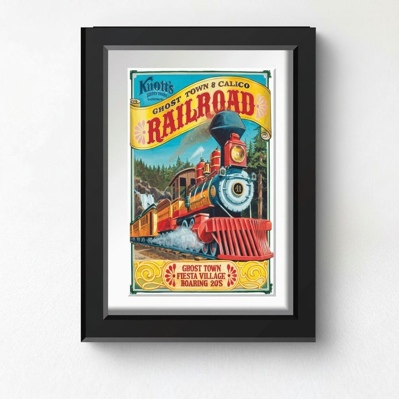 Calico Railroad Poster Knotts Berry Farm Ghost Town Vintage Restored Print