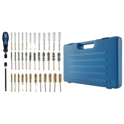 38pcs Brosses Métalliques Tige 6.35mm for Perceuse Nettoyage EGR Oxydation