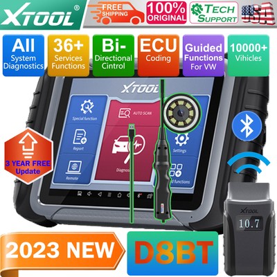 XTOOL D8BT All Bi-Directional Diagnostic Scanner K*ey Programming Tool Endoscope