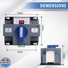 Dual Power Automatic Transfer Switch, 2P 63A 110V Dual Power Generator Changeover Switch 50HZ/60HZ