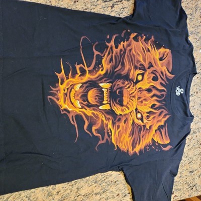 Liquid Blue flame wolf mens  Shirt Xl 2011