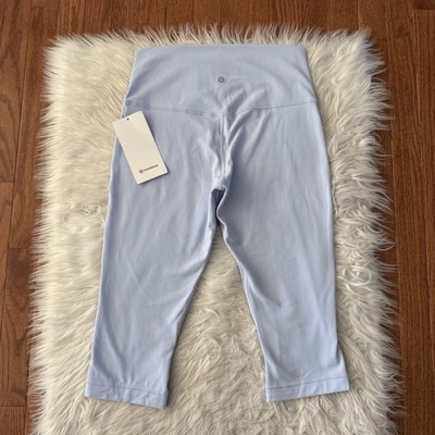 Lululemon Align Leggings Womens Size 10 Nulu High Rise Crop 17  Pastel Blue Pant