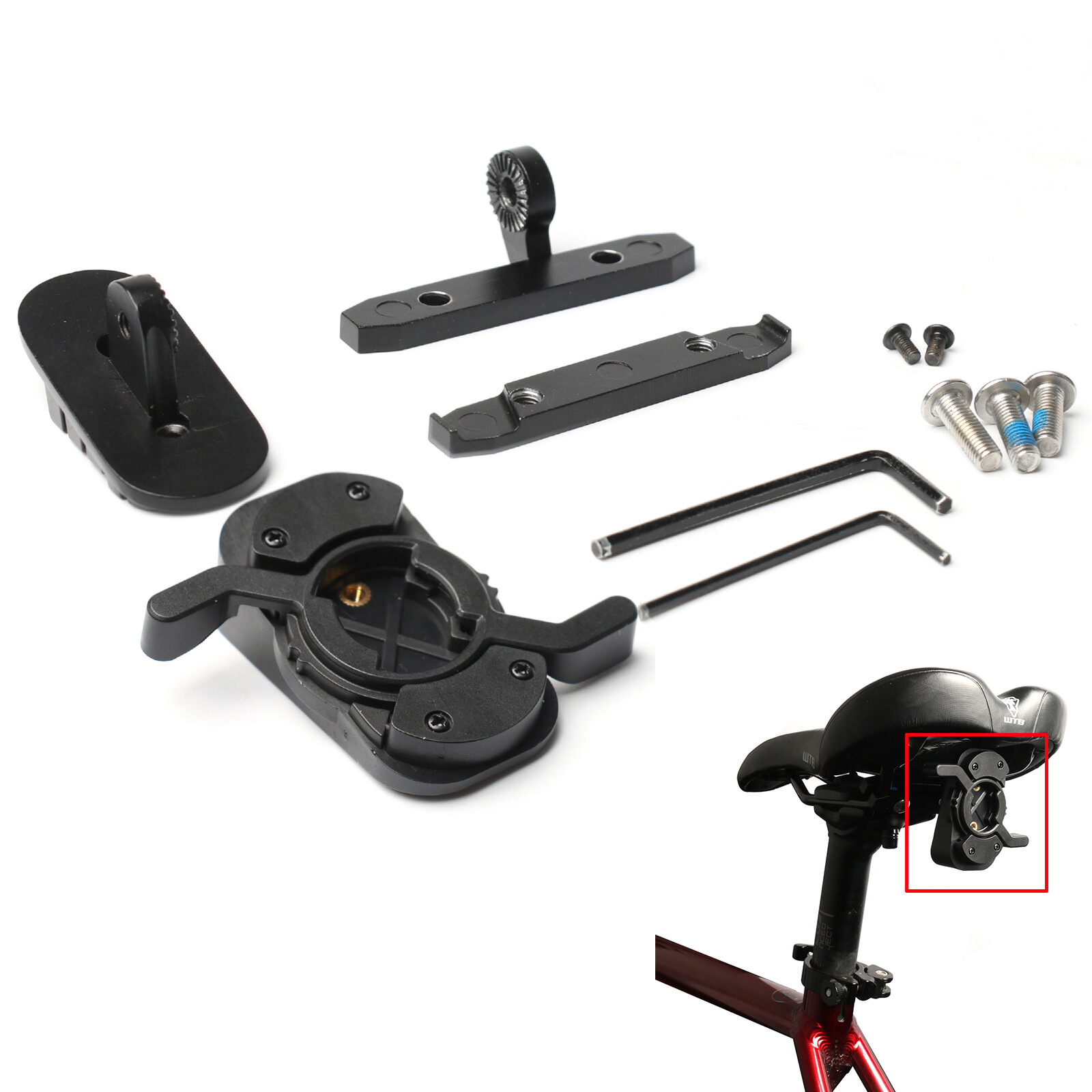 Bike Seat Mount Bracket For Garmin Varia Rct715 Rearview Radar Taillight