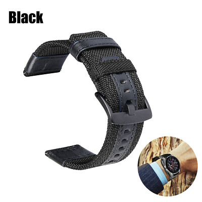 Leather Nylon Strap Band For Samsung Galaxy Watch 46mm SM-R800 Gears S3 Classic