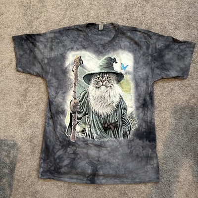 Liquid Blue Gandalf Cat Tie-Dye Shirt Short Sleeve, Brand New, Mens Size XL