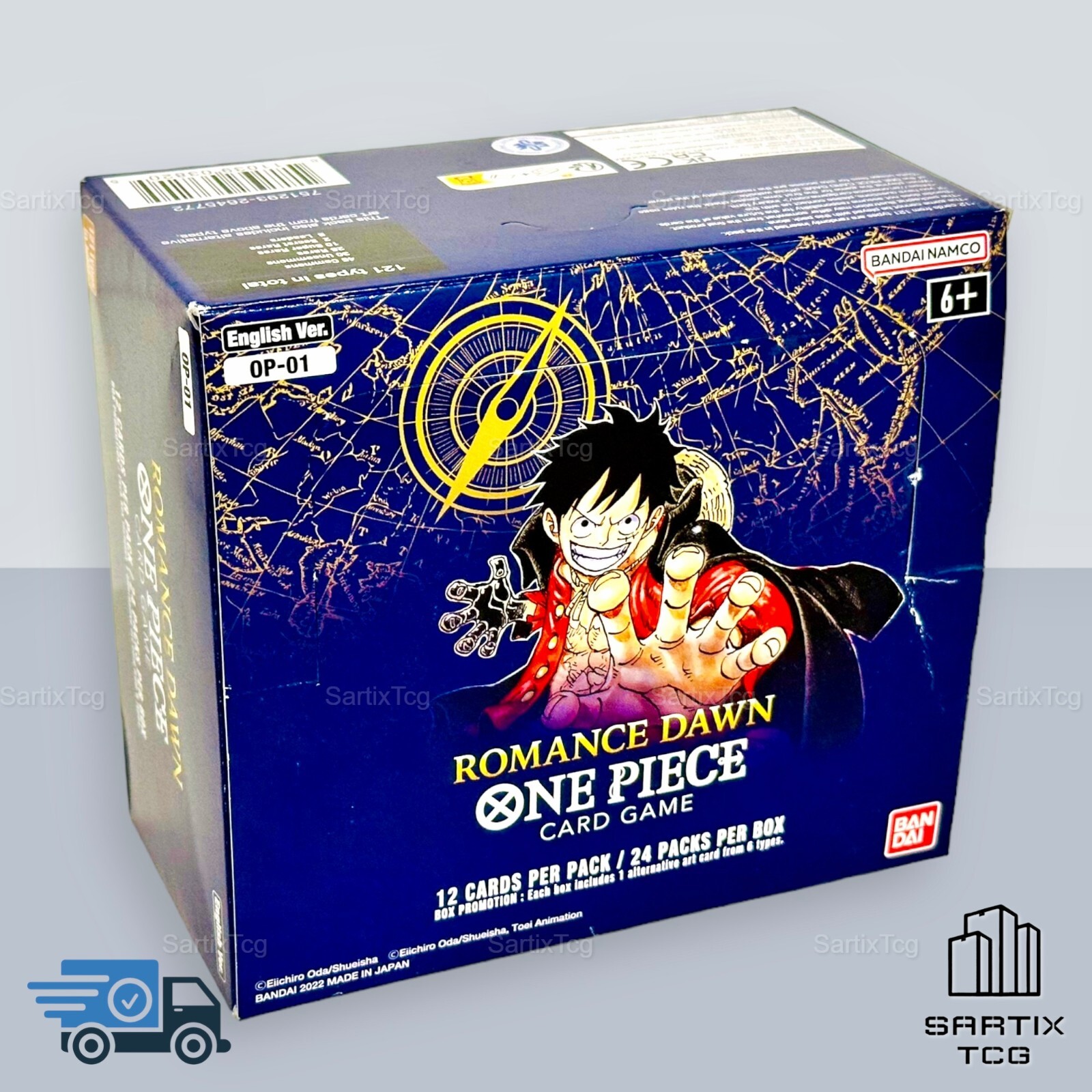 One Piece Op-01 Romance Dawn Box ENG 1ST Edition Blue Bottom