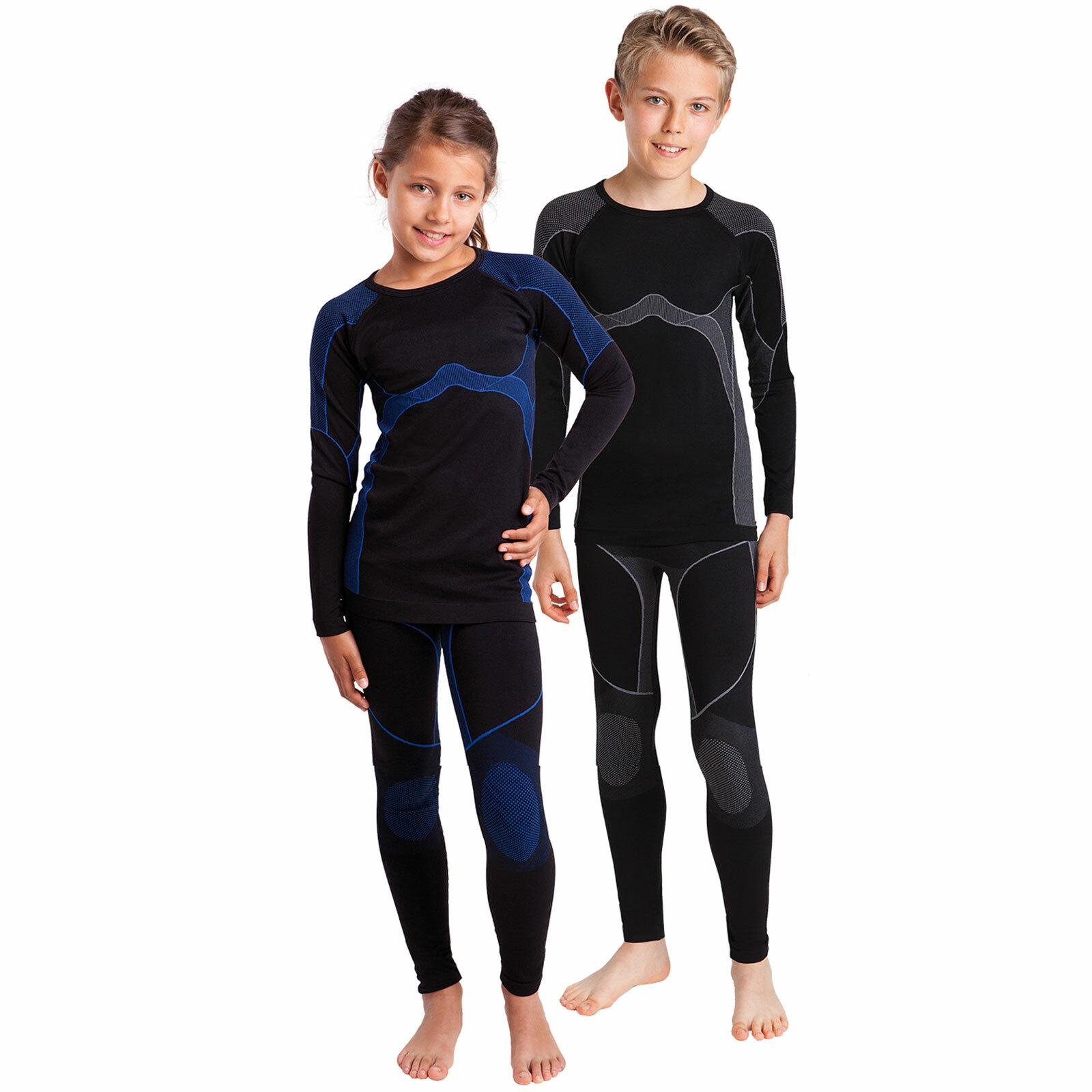 Funktionswäsche Kinder Thermo-Unterwäsche Jungen Mädchen lange Unterhose 
