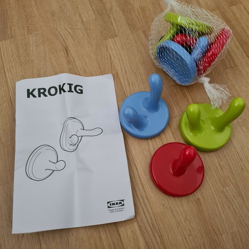 IKEA KROKIG Haken Garderoben Wandhaken 3Stück