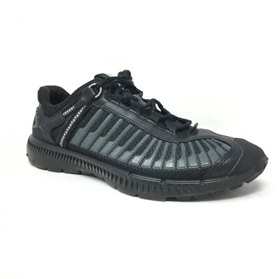 Ecco Hiking Shoes Sneakers Womens Size 39 EU 8-8.5 US Black Leather Outdoor