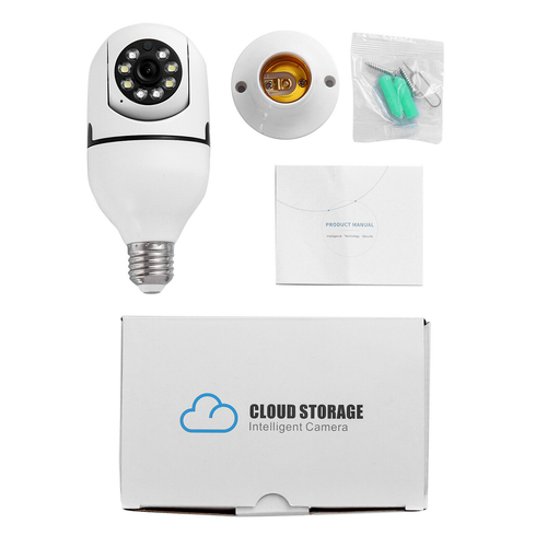 360° Panoramic WiFi IP Camera E27 Light Bulb Wireless 1080P HD Security Camera