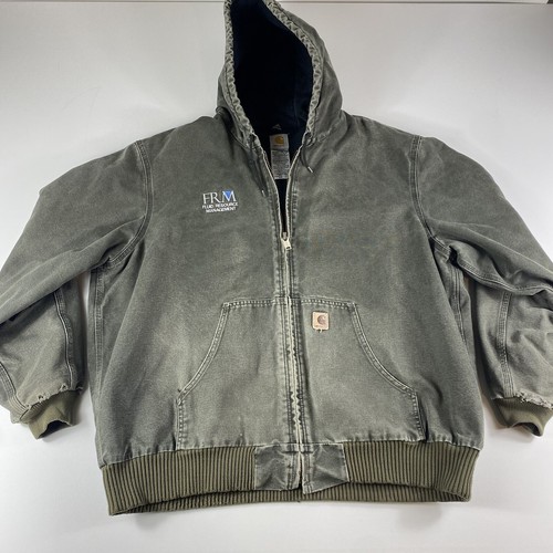 Vintage Carhartt Jacket J130 MOS Men's 2XLT Green Hooded