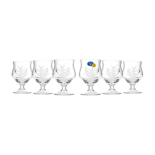 Elegant and Modern Russian Cut Crystal Wine Glasses - 8oz, Set of 6, 250ml