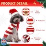 HRTTSY Dog Christmas Sweater Cute Reindeer Cat Puppy Sweaters Soft Warm Fall Winter Dogs Clothes Striped Ugly Xmas Pet Sweatshirt Knitted Doggie Vest Outfits for Small Medium Large Dogs(Reindeer,XS)