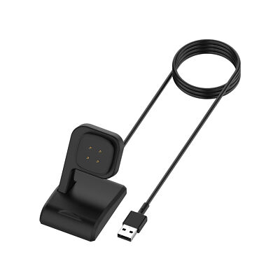 For Fitbit Ace LTE/versa 4/3/ sence 1/2/3 Fast Charger USB Charging Cradle Black