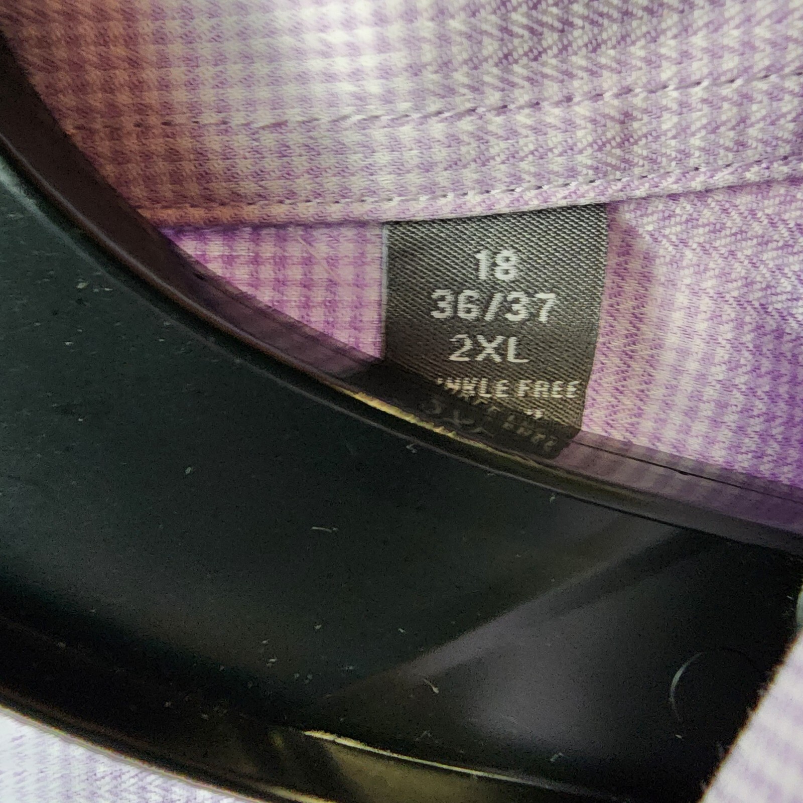 Michael Kors Ultra Wrinkle Free Dress Shirt Men's 2XL 18 36-37 Lilac - Picture 8 of 15