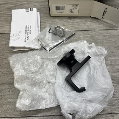 Delta Tetra Robe Hook In Matte Black - 78935-BL