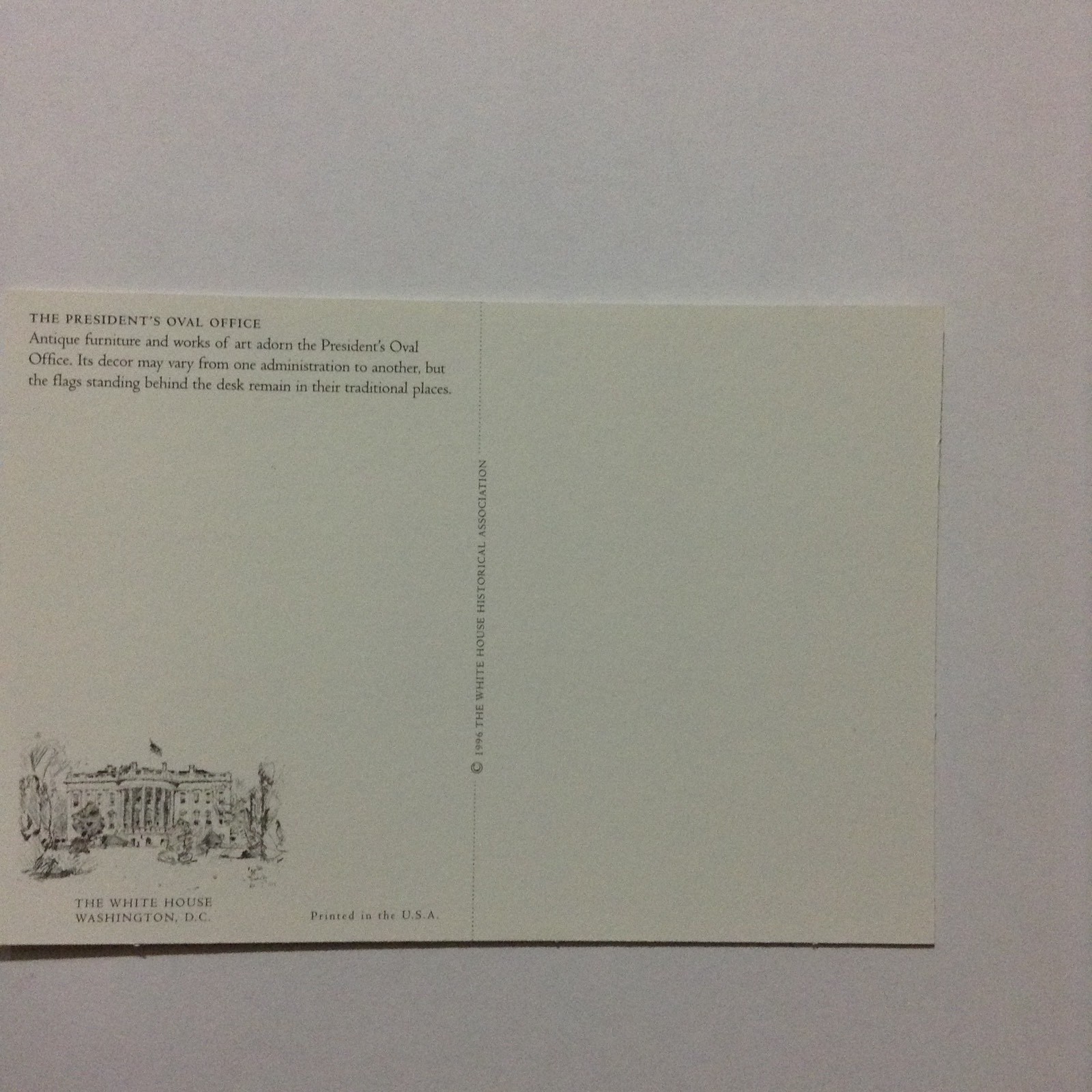 12-The White House-Postcards-6x4 1/8 Set-1996-Washington DC cards good shape