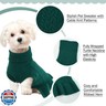 QBLEEV Puppy Sweaters - Green Pet Sweater Dress with Turtleneck - Small Dog Winter Warmth for Girls and Boys - Christmas