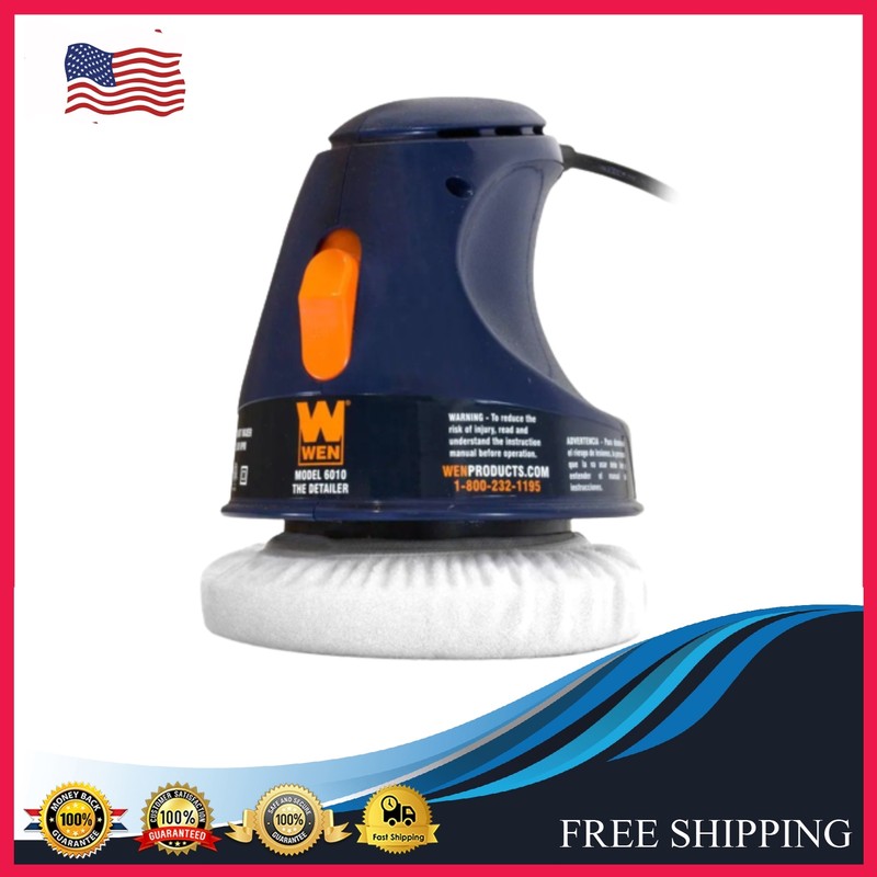WEN Car Waxer Polisher Buffer Automotive Paint Detailing Buffing Exterior 6 In