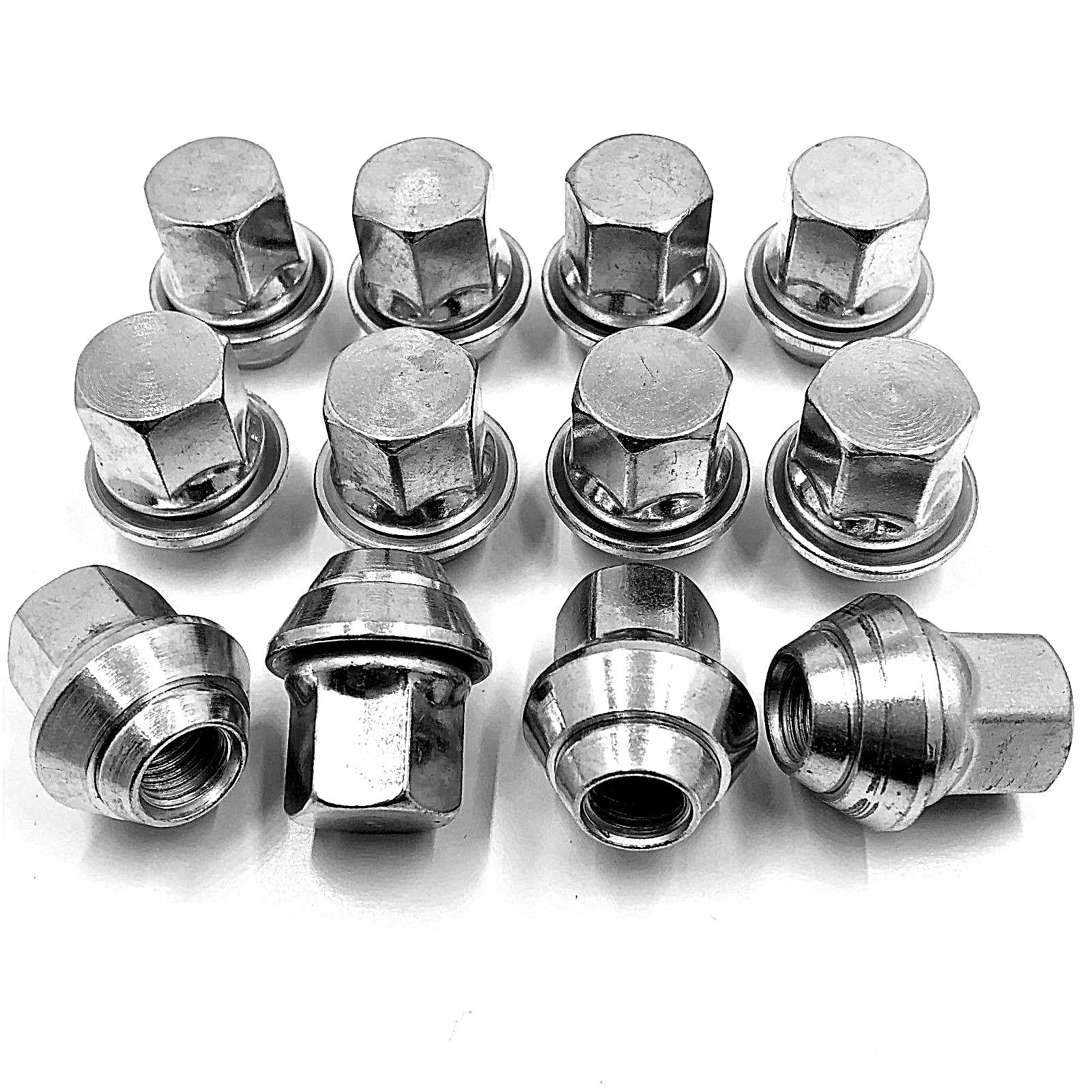 12 X ALLOY WHEEL NUTS FOR FORD FIESTA M12 X 1.5 19MM HEX BOLTS LUGS