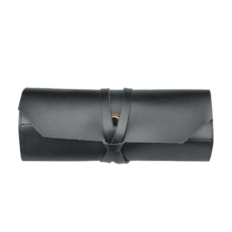 Leather Tool Roll Roll-up Tool Bag for Men Storage Pouch Organizer Multi-Purpose