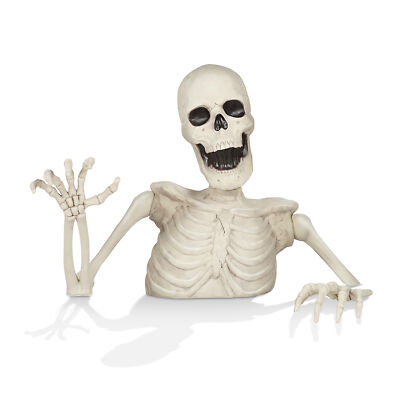 35"  Groundbreaking Skeleton  - Creepy Exterior Halloween Decorations for Yard