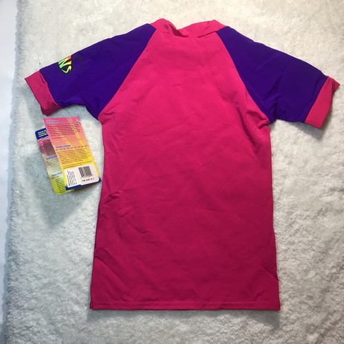 Children’s NWT Radicool Skins Rashguard Childs Size 8 Pink Purple 100 SPF