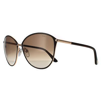 Pre-owned Tom Ford Sunglasses Penelope Ft0320 28f Brown Gold With Havana Brown Gradient
