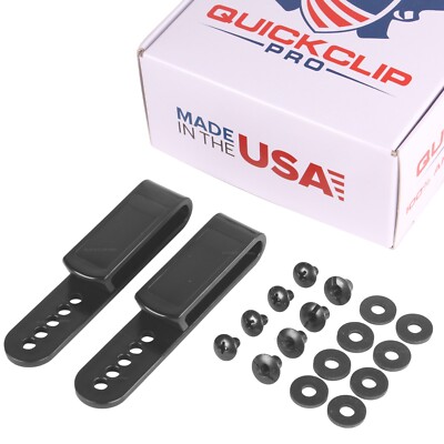 5 Hole Tuckable Holster Clip Grip Hook fits 1.5''/1.75'' Belts Hardware USA Made