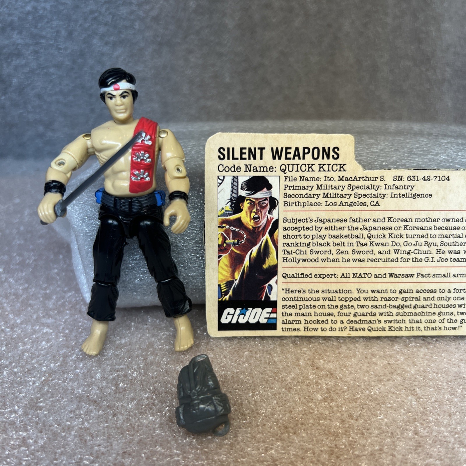 VINTAGE HASBRO 1985 G.I JOE ACTION FIGURE QUICK KICK 