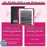 Lash Clusters 3D Fluffy Cluster Lashes 120Pcs Individual Lashes 3D Effect Eyelash Clusters DIY Lash Extension Natural Like Real Lashes Thin Band Soft Touch Easy to Apply (Trendy,10-16mix)