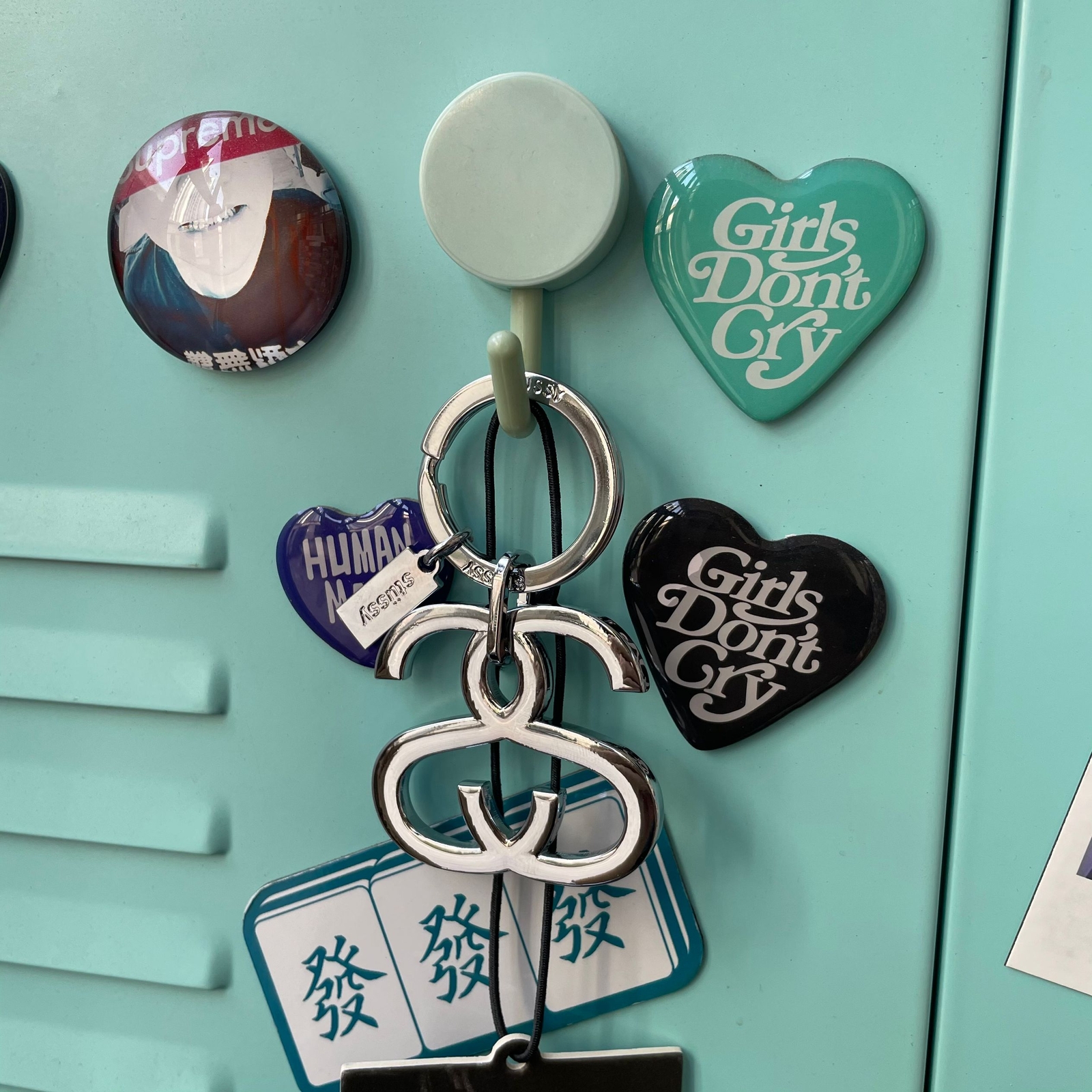 Stussy Ss Link Metal Keychain Fashion Car Key Creative Bag Stussy Ss Link Metal Keychain Fashion Car Key Creative Bag