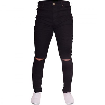 destroyed black skinny jeans