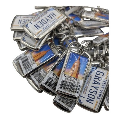 Lot of 50 New York License Plate Keychains Hayden Hannah Grayson Souvenirs