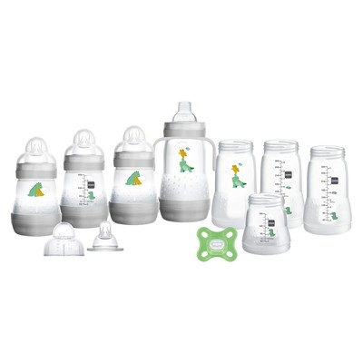 MAM Grow with Baby 15-Piece Gift Set, Newborn 0-4 Months, Anti-Colic Bottles ...