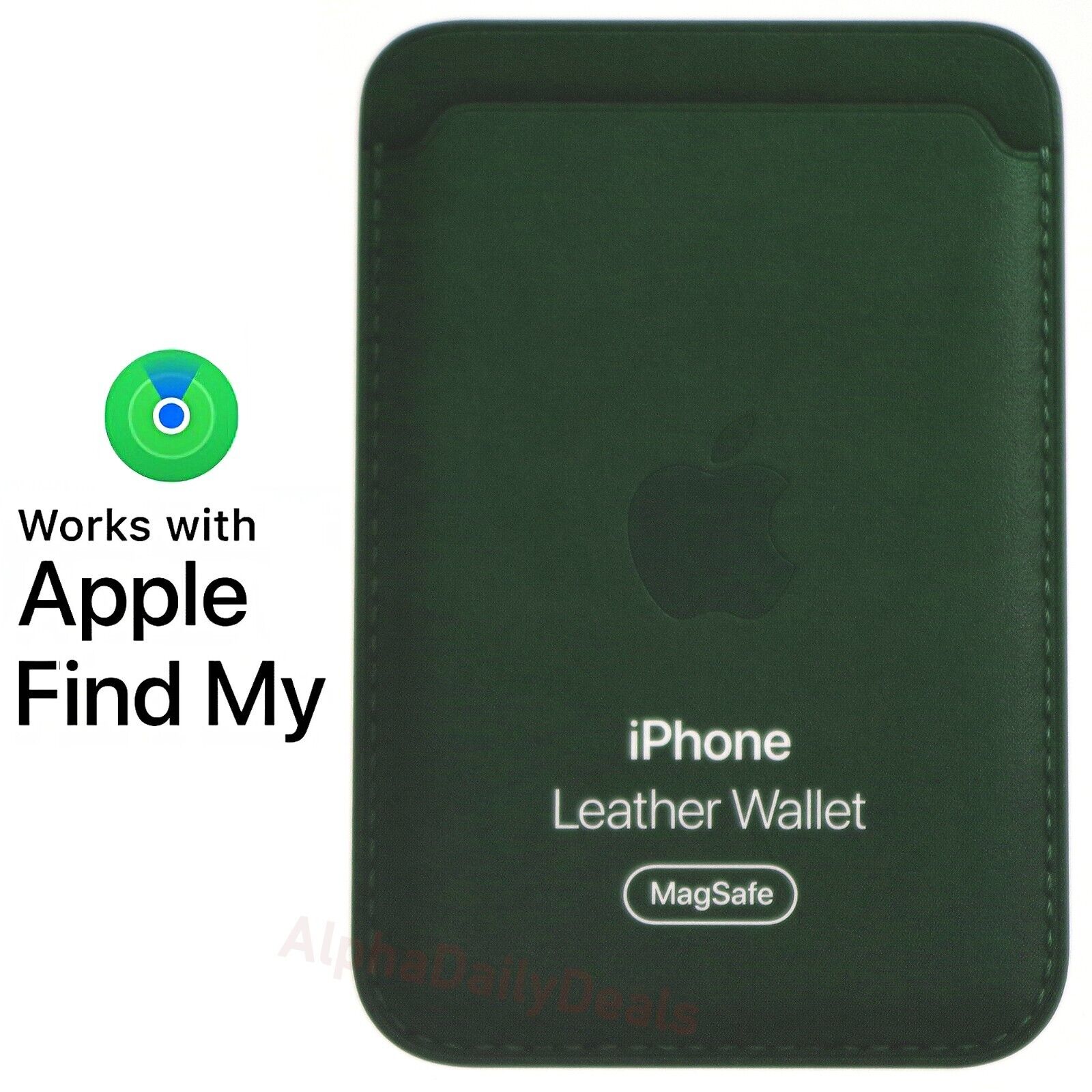 Genuine OEM Apple iPhone Leather Wallet Case with MagSafe Find My Sequoia Green Genuine OEM Apple iPhone Leather Wallet Case with MagSafe Find My Sequoia Green