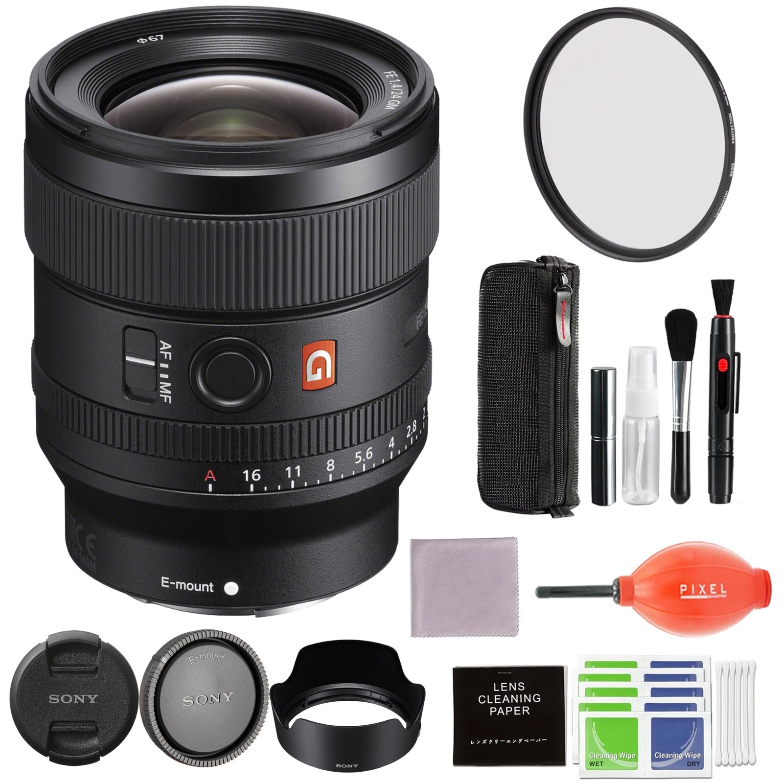 Sony FE 24mm f/1.4 GM Lens Bundle with Accessories | 24mm Lens