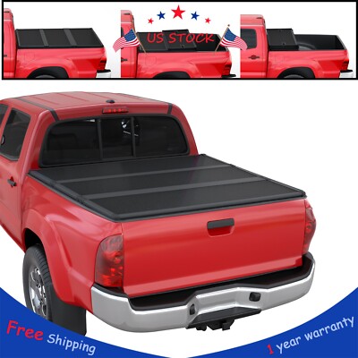 Lock Hard Tri-Fold Tonneau Cover For 2016-2023 Toyota Tacoma 5ft Bed